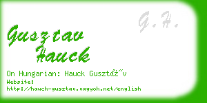 gusztav hauck business card